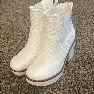 White Snake Booties